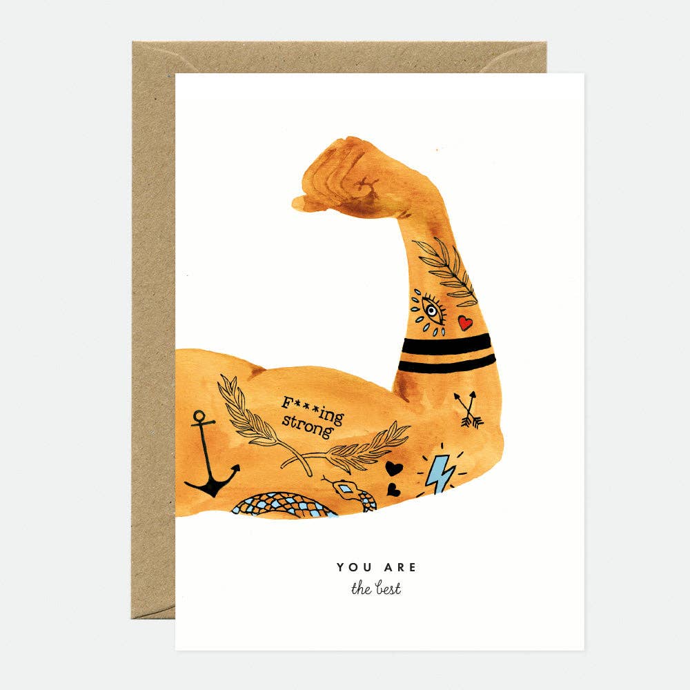 All the Ways to Say Grußkarte „You are the best“ mit muskulösem Oberarm - PenJoy