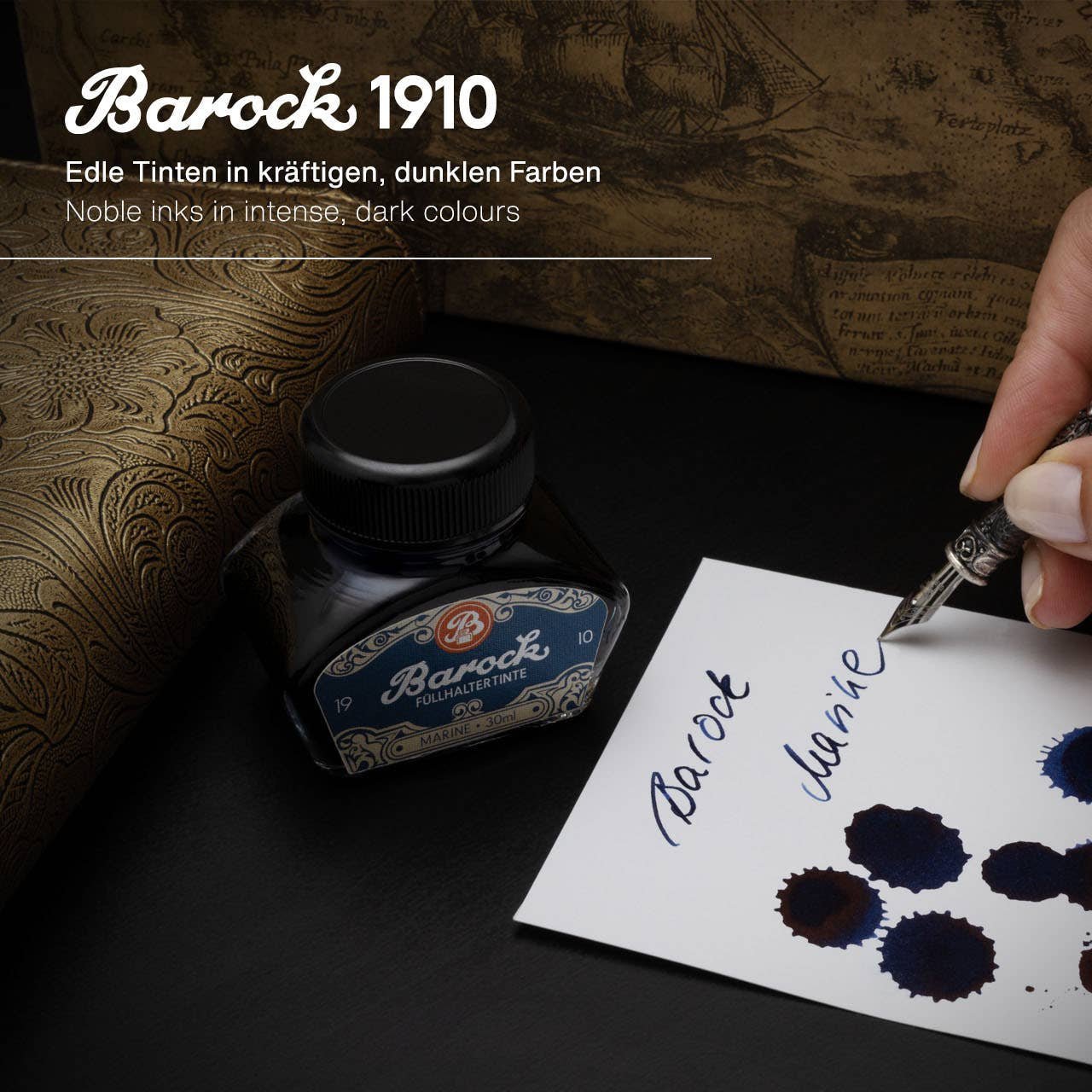 Barock 1910 Füllertinte – Marine, 30 ml