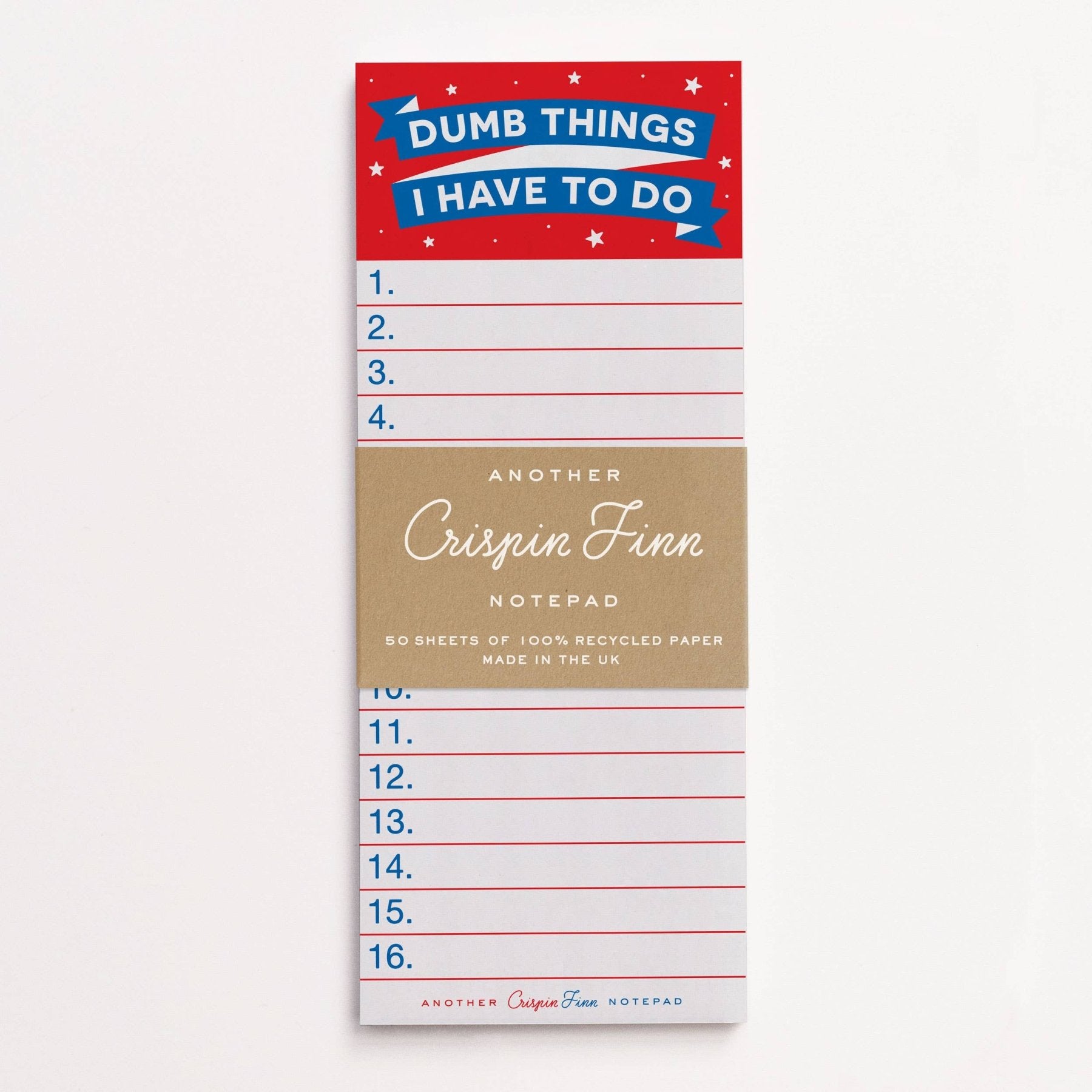 Crispin Finn Notizblock "Dumb Things I Have To Do" - PenJoy