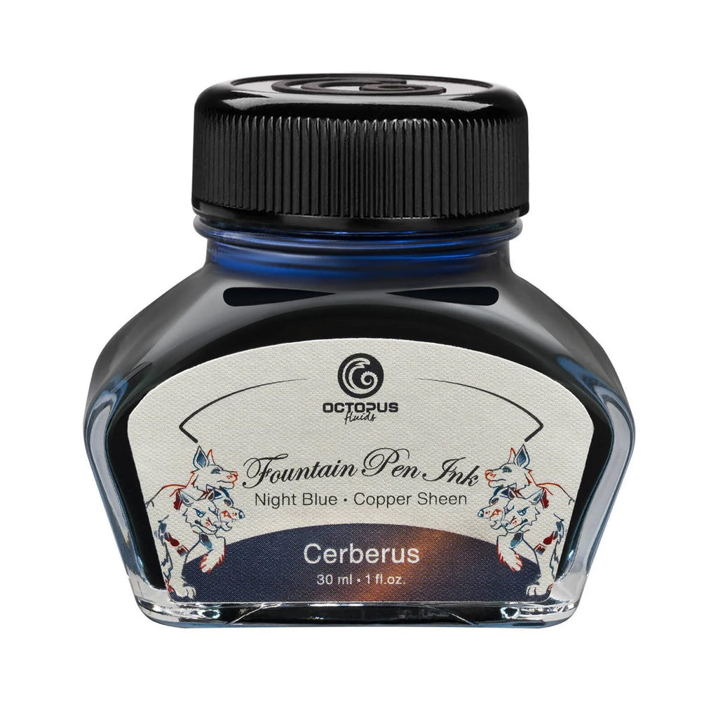 Octopus Fluids Füllertinte mit Sheen-Effekt – Blau, Cerberus, 30 ml