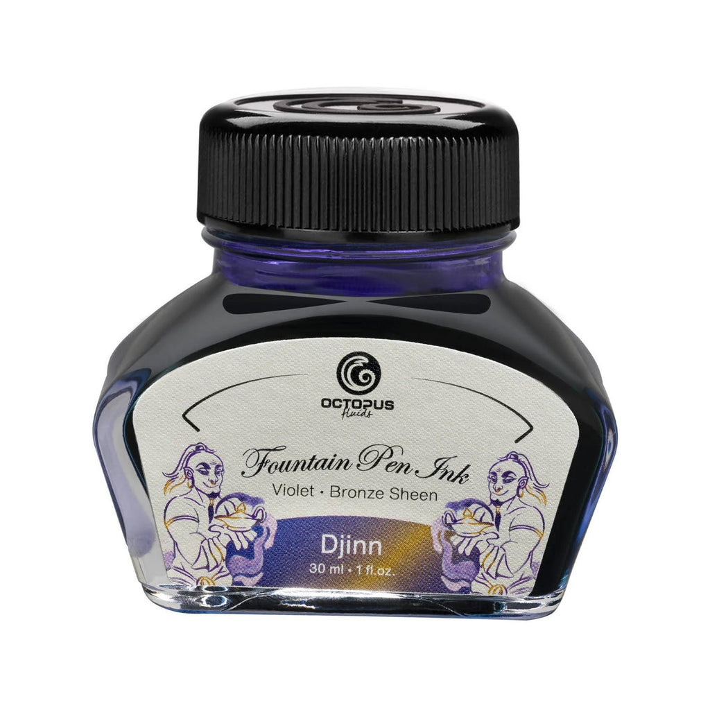Octopus Fluids Füllertinte mit Sheen-Effekt – Blau, Djinn, 30 ml