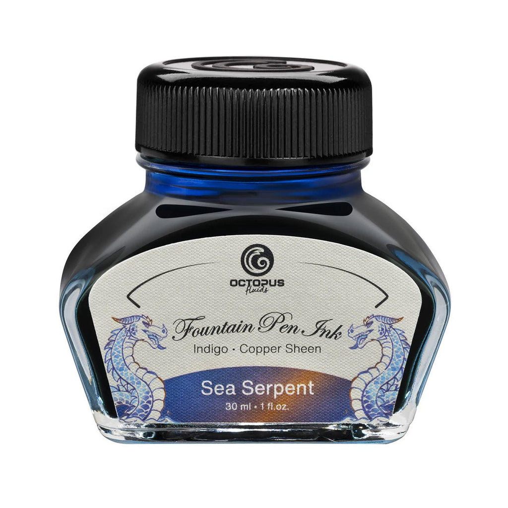 Octopus Fluids Füllertinte mit Sheen-Effekt – Blau, Sea Serpent, 30 ml