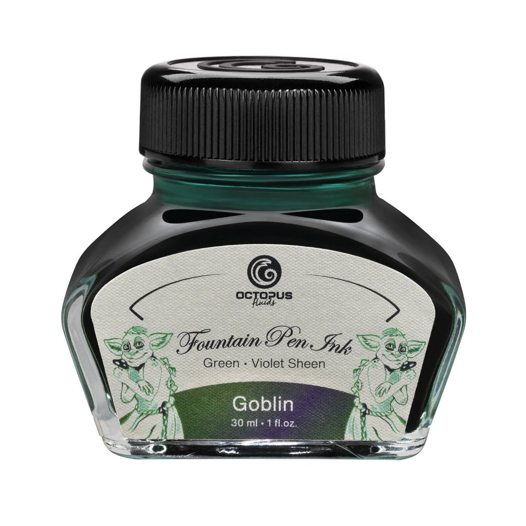 Octopus Fluids Füllertinte mit Sheen-Effekt – Grün, Goblin, 30 ml