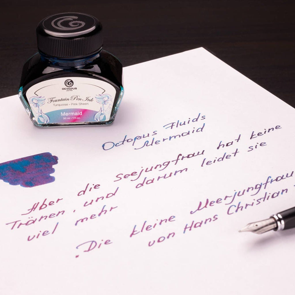 Octopus Fluids Füllertinte mit Sheen-Effekt - Petrol, Mermaid, 30 ml