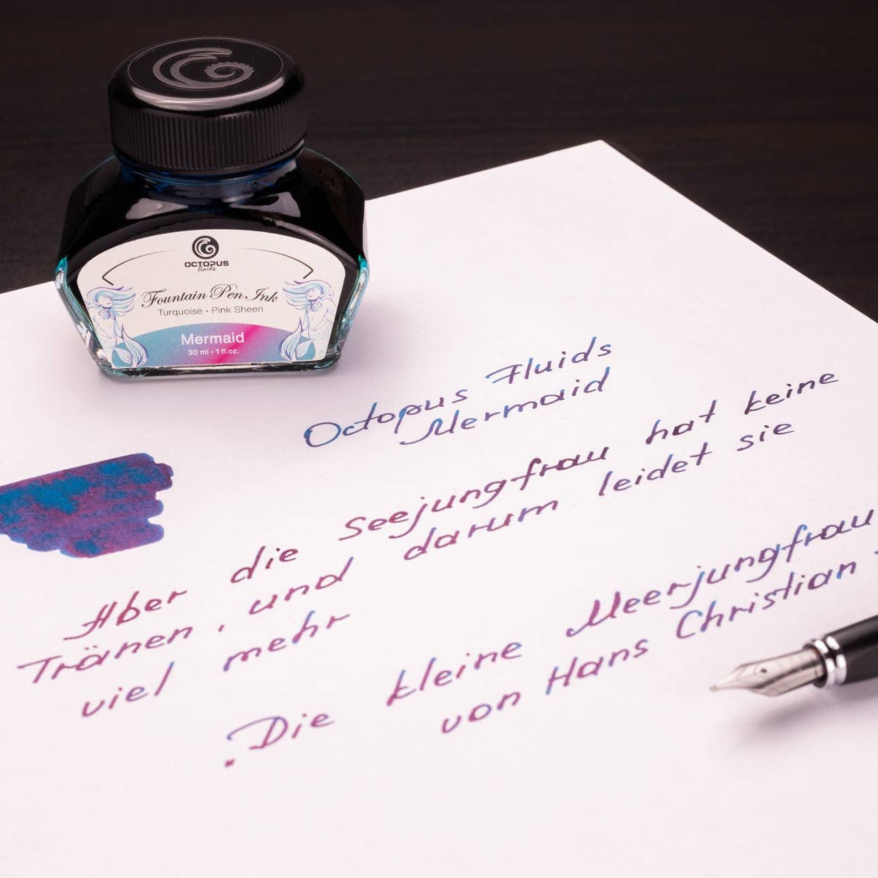 Octopus Fluids Füllertinte mit Sheen-Effekt - Petrol, Mermaid, 30 ml