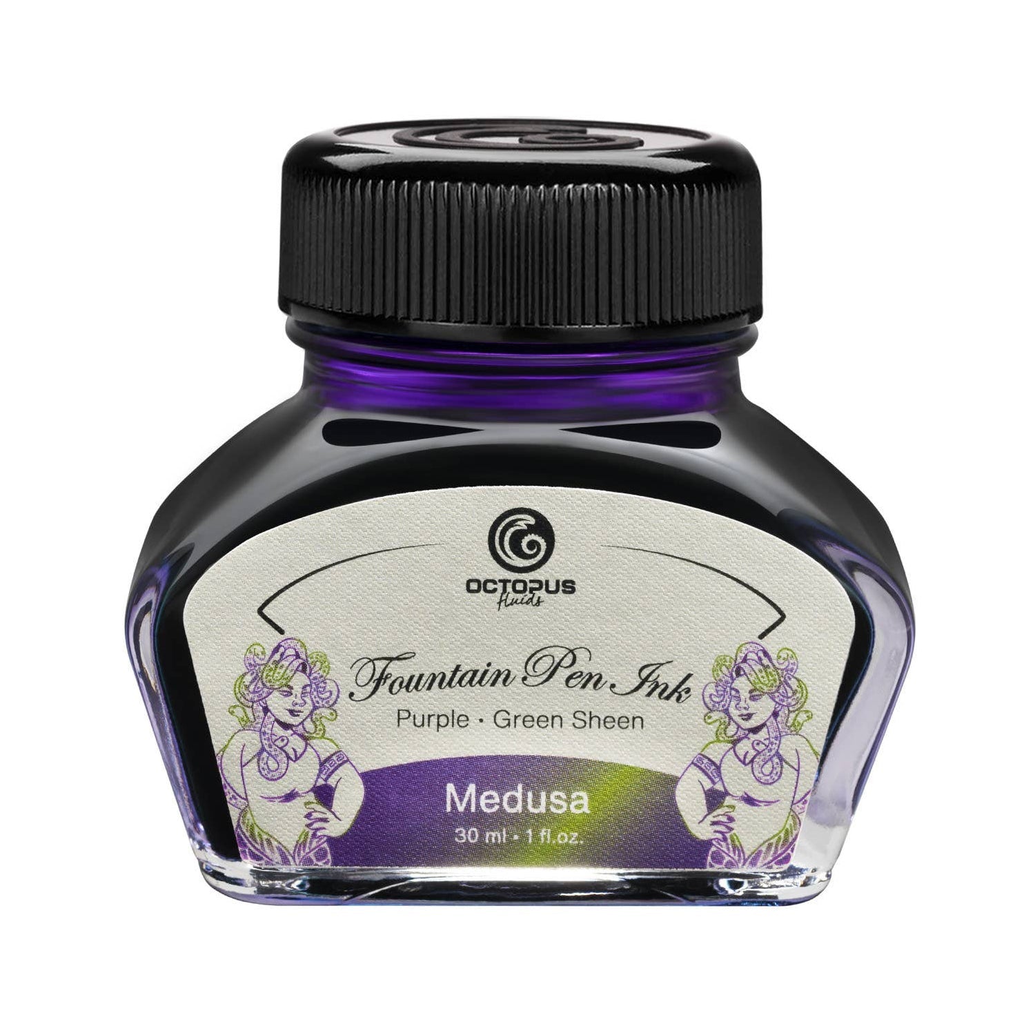 Octopus Fluids Füllertinte mit Sheen-Effekt – Violett, Medusa, 30 ml