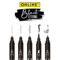 ONLINE Black Lettering Set - 5 Fineliner mit verschieden Spitzen