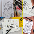 ONLINE Black Lettering Set - 5 Fineliner mit verschieden Spitzen