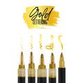 ONLINE Gold Lettering Set - 5 Acryl-Stifte mit verschiedenen Spitzen