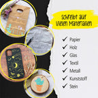 ONLINE Gold Lettering Set - 5 Acryl-Stifte mit verschiedenen Spitzen
