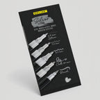 ONLINE Silver Lettering Set - 5 Acryl-Stifte mit verschiedenen Spitzen