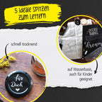 ONLINE Silver Lettering Set - 5 Acryl-Stifte mit verschiedenen Spitzen
