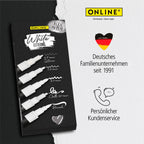 ONLINE White Lettering Set - 5 Acryl-Stifte mit verschiedenen Spitzen