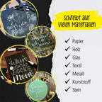 ONLINE White Lettering Set - 5 Acryl-Stifte mit verschiedenen Spitzen