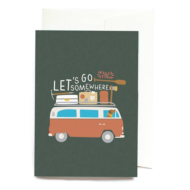 Roadtyping Grußkarte "Let's go somewhere" - PenJoy