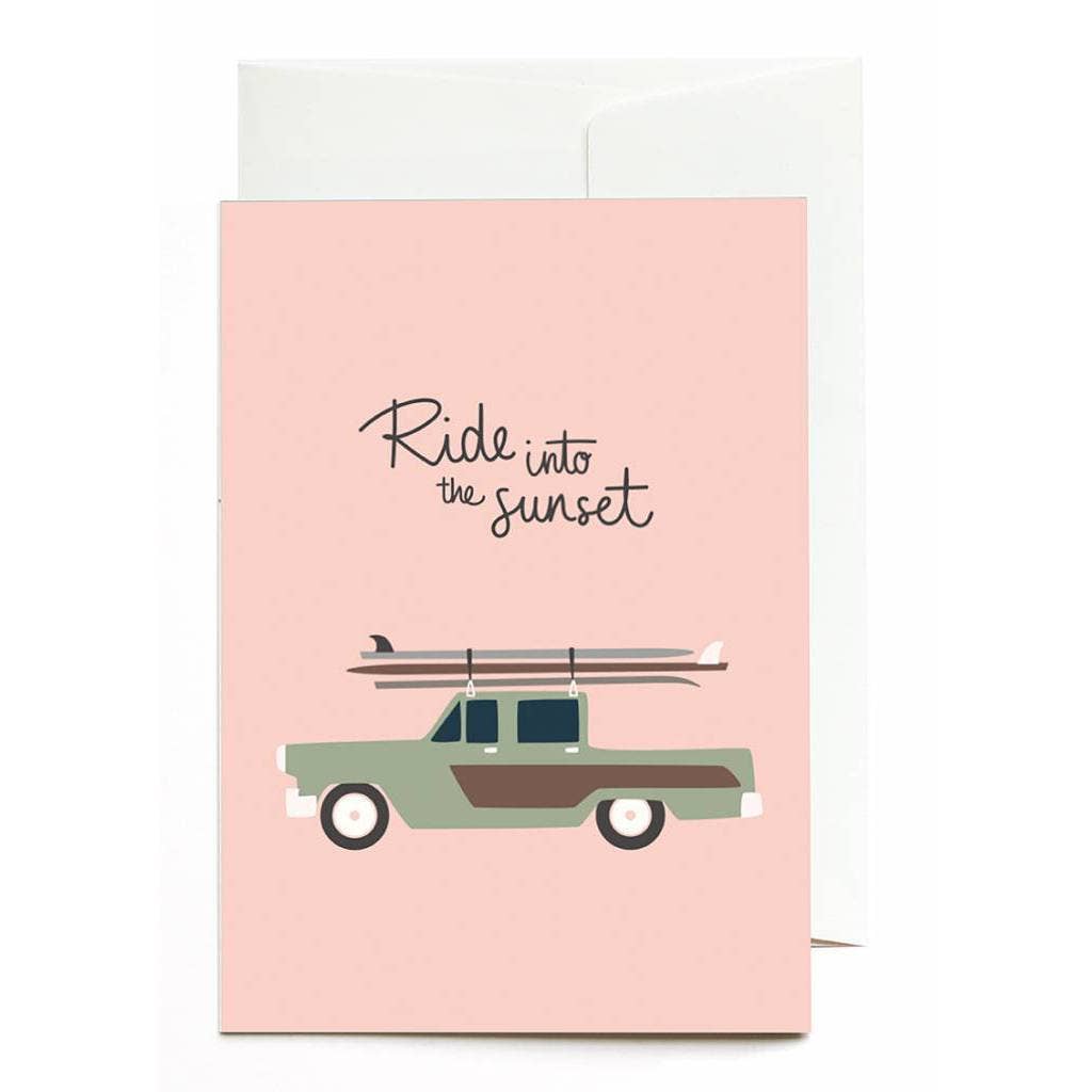Roadtyping Grußkarte "Ride into the sunset" - PenJoy