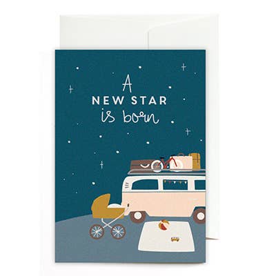 Roadtyping Grußkarte zur Geburt "A NEW STAR is born" - PenJoy