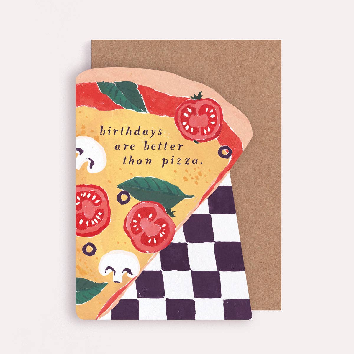 Sister Paper Co. Geburtstagskarte "birthdays are better than pizza" in Form eines Pizzastücks - PenJoy