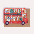 Sister Paper Co. Weihnachtskarte "All aboard the Christmas express" als Rentier - Bus - PenJoy
