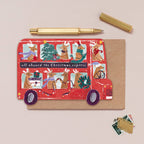 Sister Paper Co. Weihnachtskarte "All aboard the Christmas express" als Rentier - Bus - PenJoy