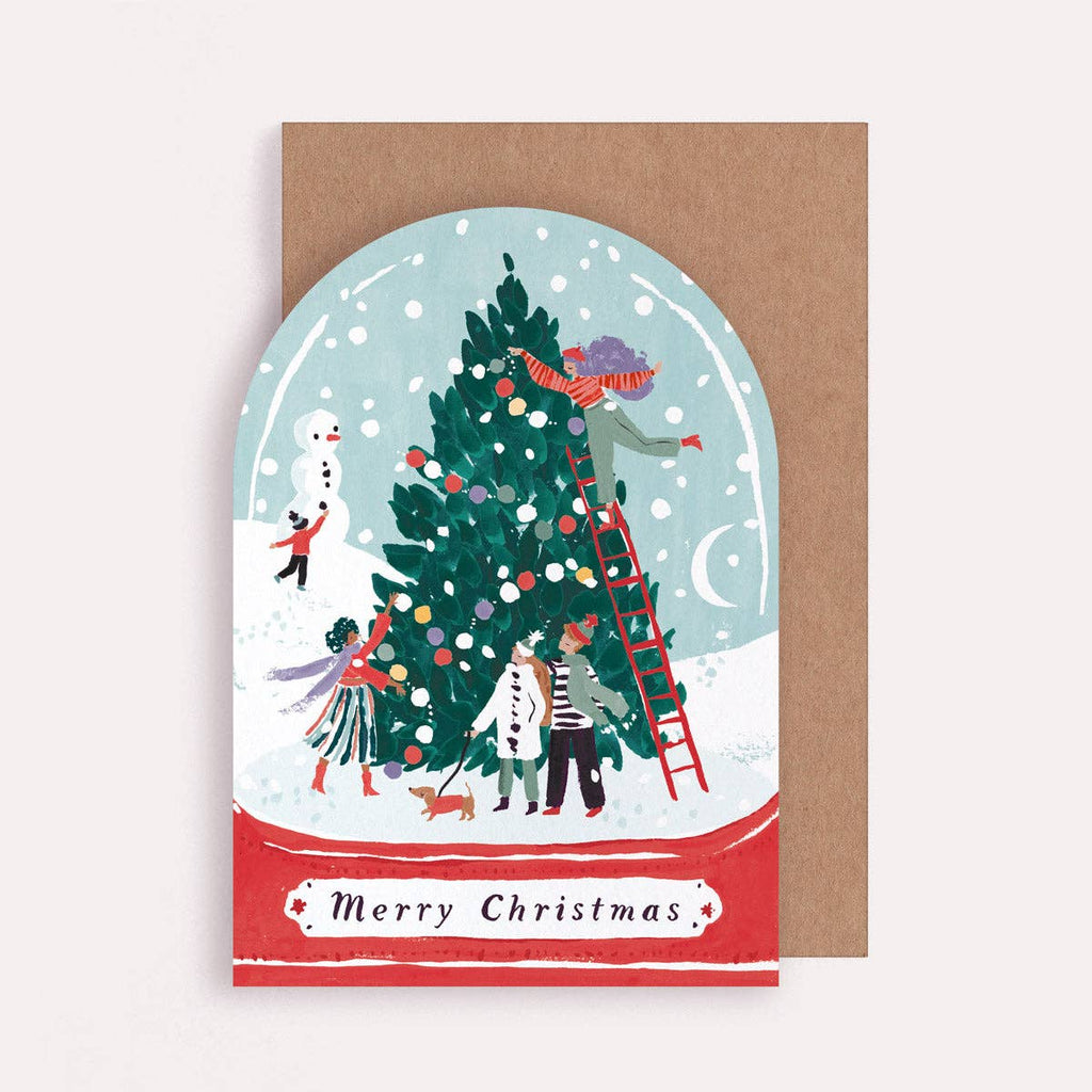 Sister Paper Co. Weihnachtskarte "Merry Christmas" in Form einer Schneekugel - PenJoy