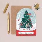 Sister Paper Co. Weihnachtskarte "Merry Christmas" in Form einer Schneekugel - PenJoy