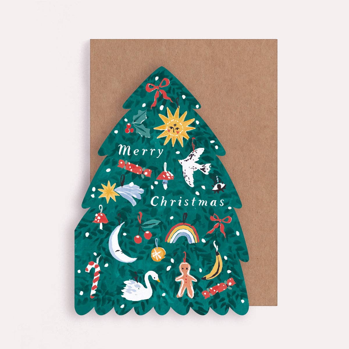 Sister Paper Co. Weihnachtskarte "Merry Christmas" in Tannenbaumform - PenJoy