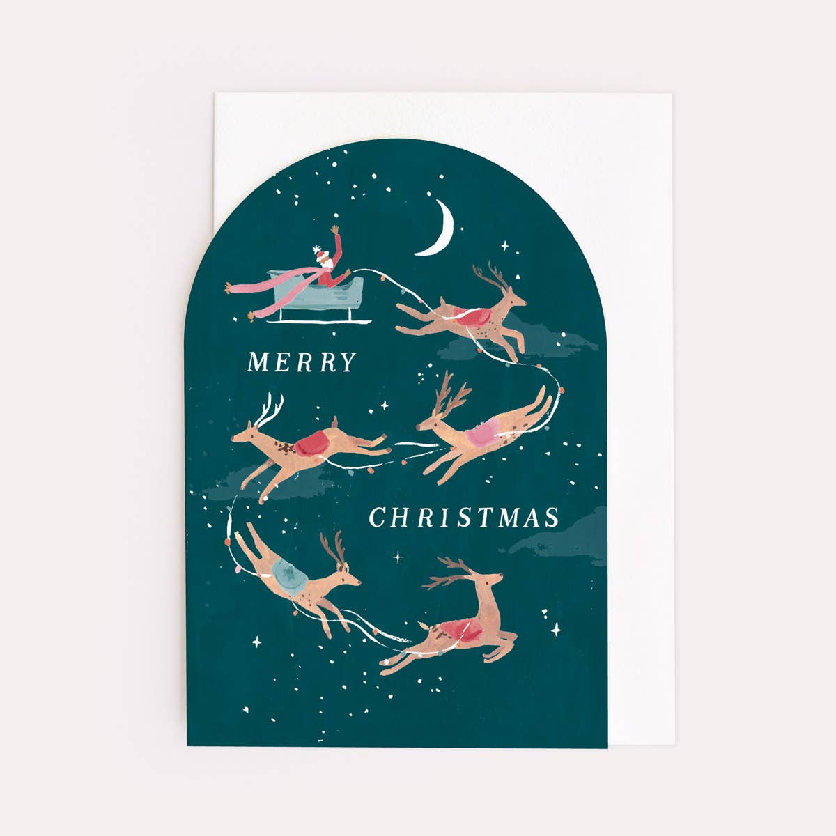 Sister Paper Co. Weihnachtskarte "Weihnachtsmann & Rentiere" - PenJoy