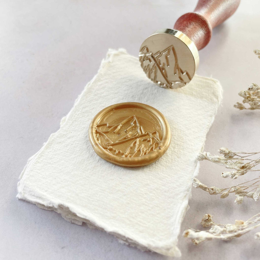 The Natural Paper Company Siegelstempel "Berggipfel" für rustikale Wachssiegel - PenJoy