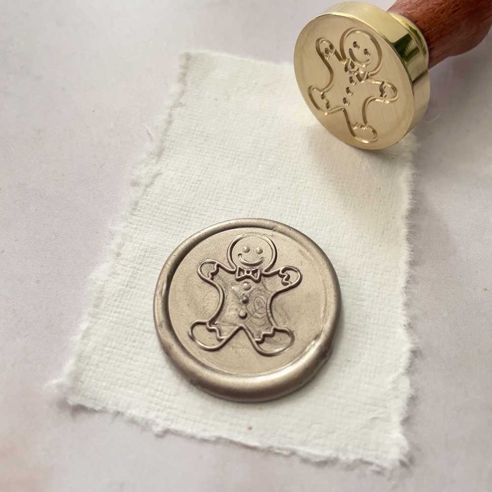 The Natural Paper Company Siegelstempel "Lebkuchenmann" für weihnachtliche Wachssiegel - PenJoy