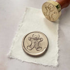 The Natural Paper Company Siegelstempel "Lebkuchenmann" für weihnachtliche Wachssiegel - PenJoy