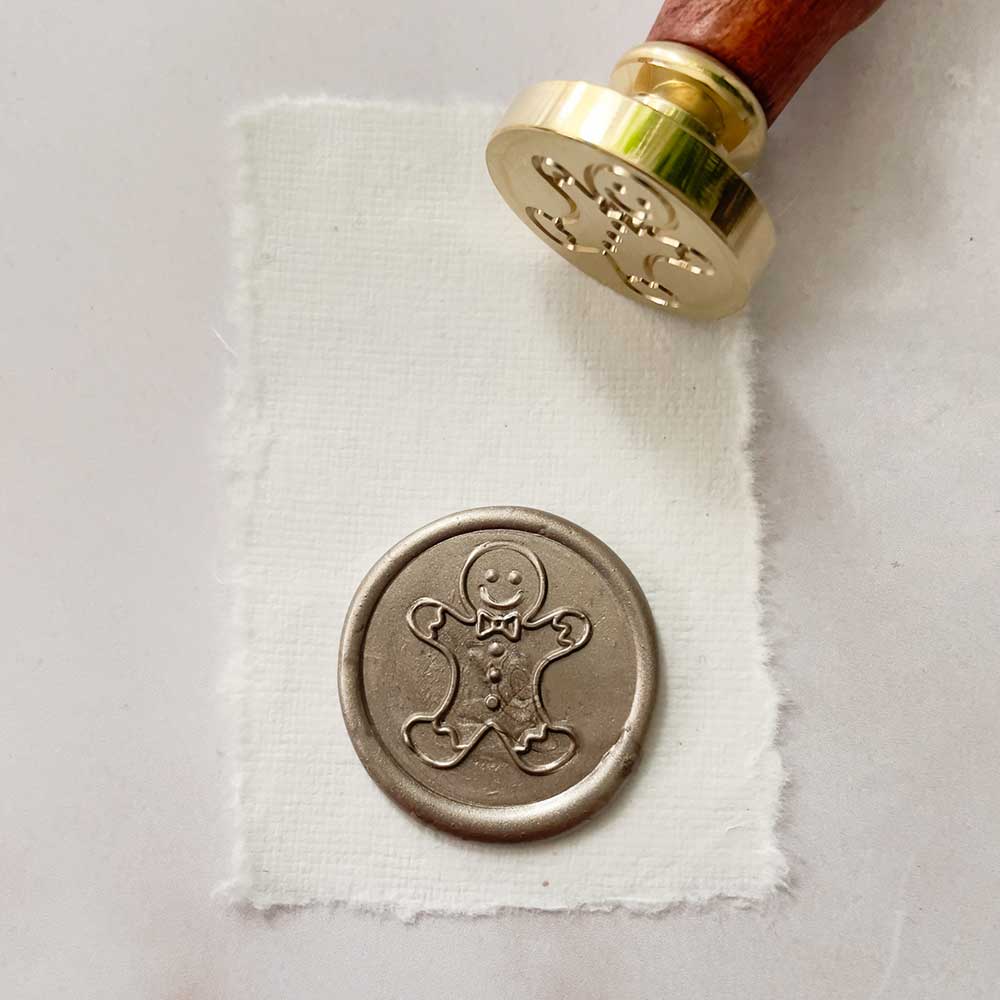The Natural Paper Company Siegelstempel "Lebkuchenmann" für weihnachtliche Wachssiegel - PenJoy