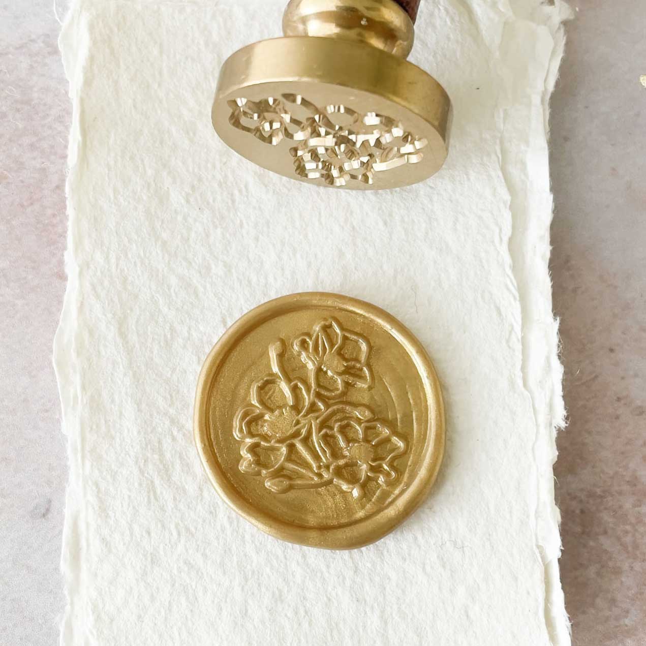 The Natural Paper Company Siegelstempel "Wilde Mohnblume" für wunderschöne Wachssiegel - PenJoy