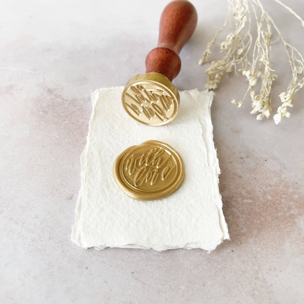 The Natural Paper Company Siegelstempel "With Love" für traditionelle Wachssiegel - PenJoy