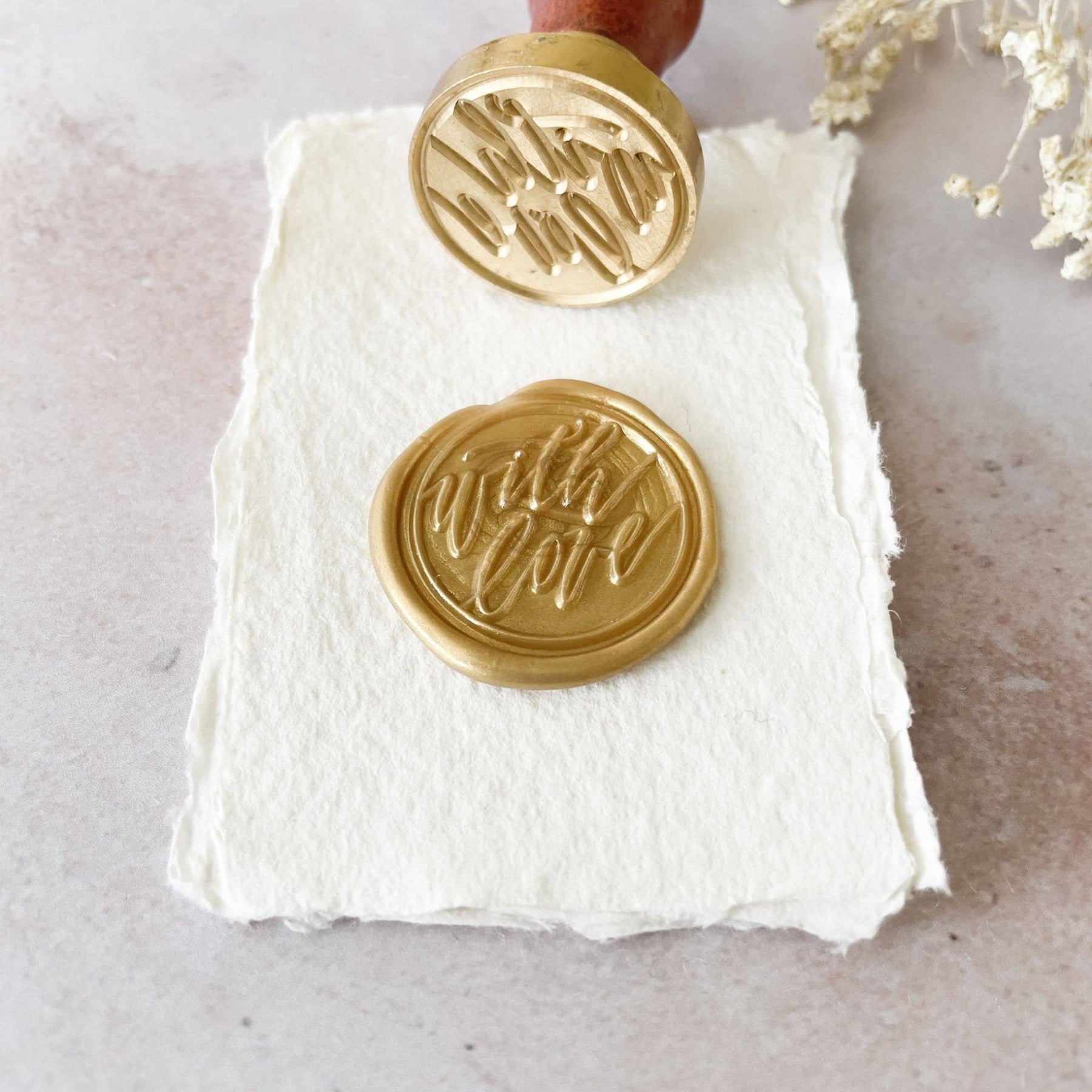 The Natural Paper Company Siegelstempel "With Love" für traditionelle Wachssiegel - PenJoy