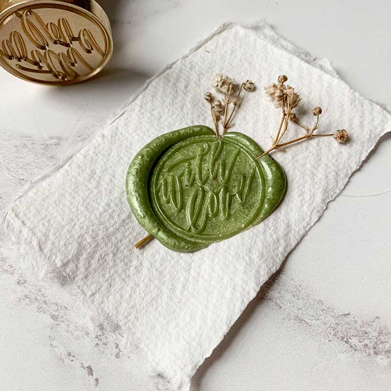 The Natural Paper Company Siegelstempel "With Love" für traditionelle Wachssiegel - PenJoy