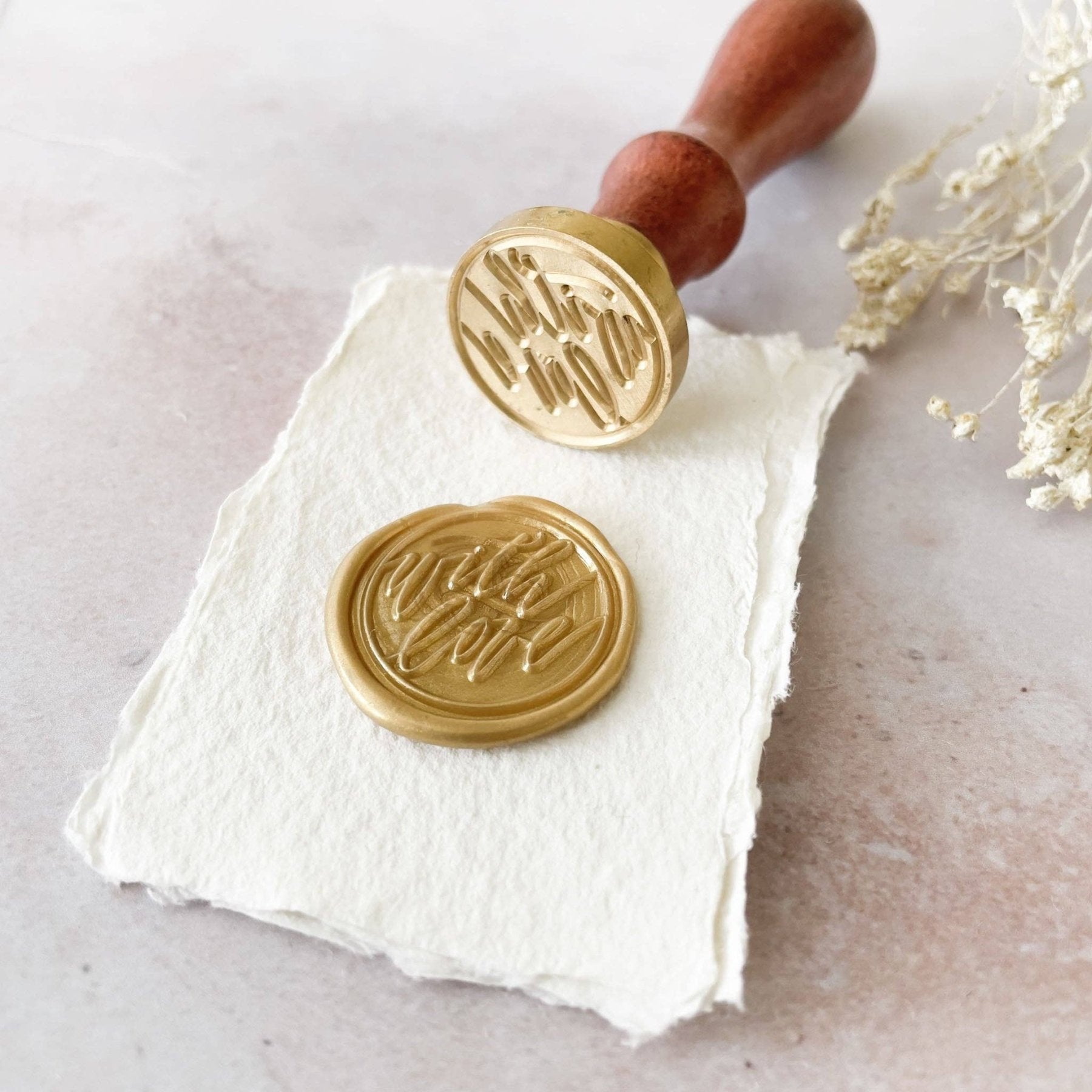 The Natural Paper Company Siegelstempel "With Love" für traditionelle Wachssiegel - PenJoy
