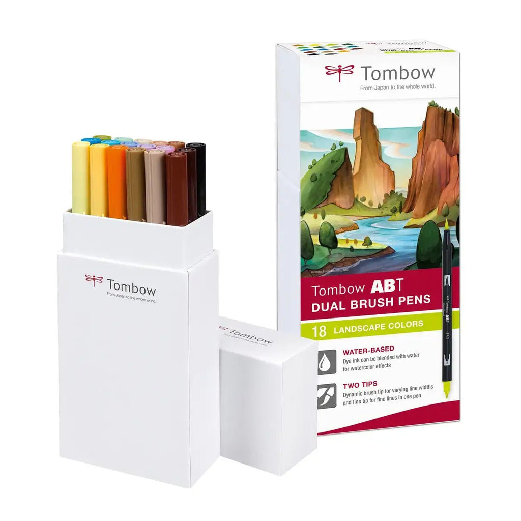 Tombow ABT Dual Brush Pen 18er-Set – Landscape Colors