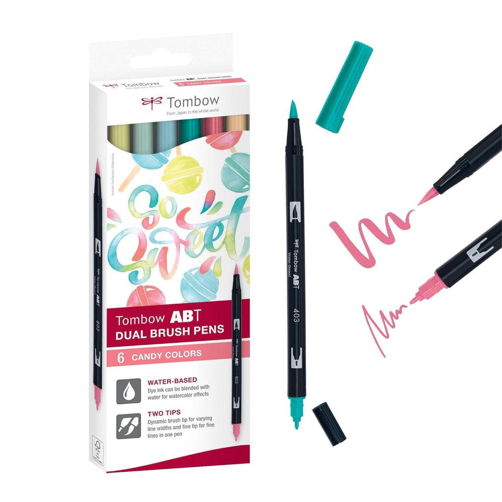 Tombow ABT Dual Brush Pen 6er-Set – Candy