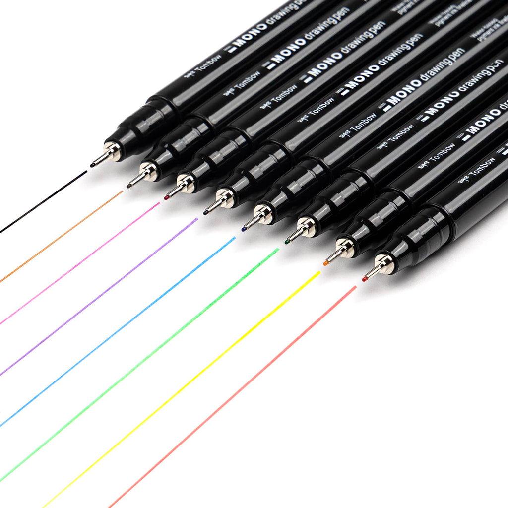 Tombow Fineliner MONO drawing pen Color 8er Set - PenJoy