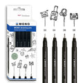 MONO Drawing Pen Bold Fineliner Set - 4 Fineliner mit verschiedenen Spitzen