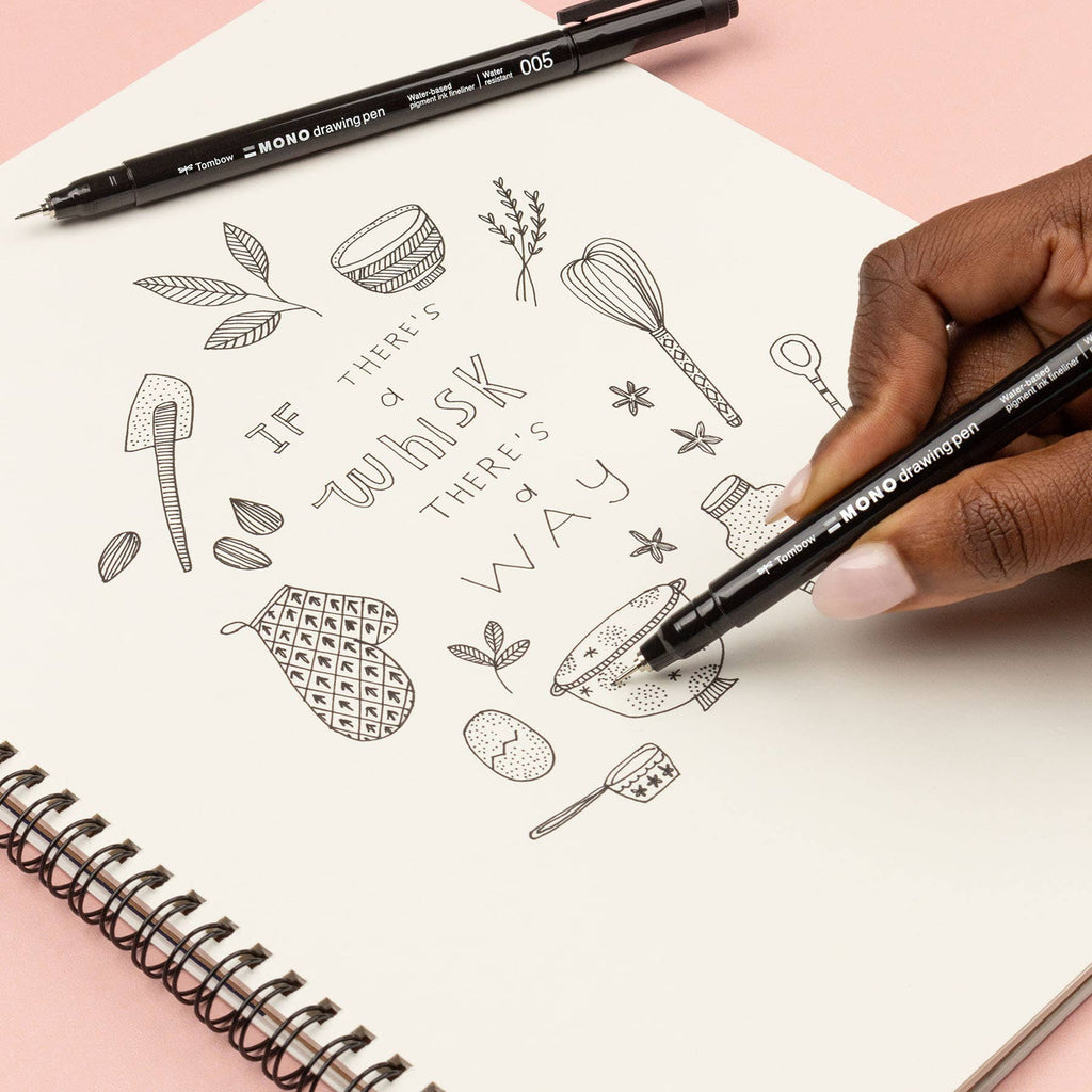 MONO Drawing Pen Bold Fineliner Set - 4 Fineliner mit verschiedenen Spitzen