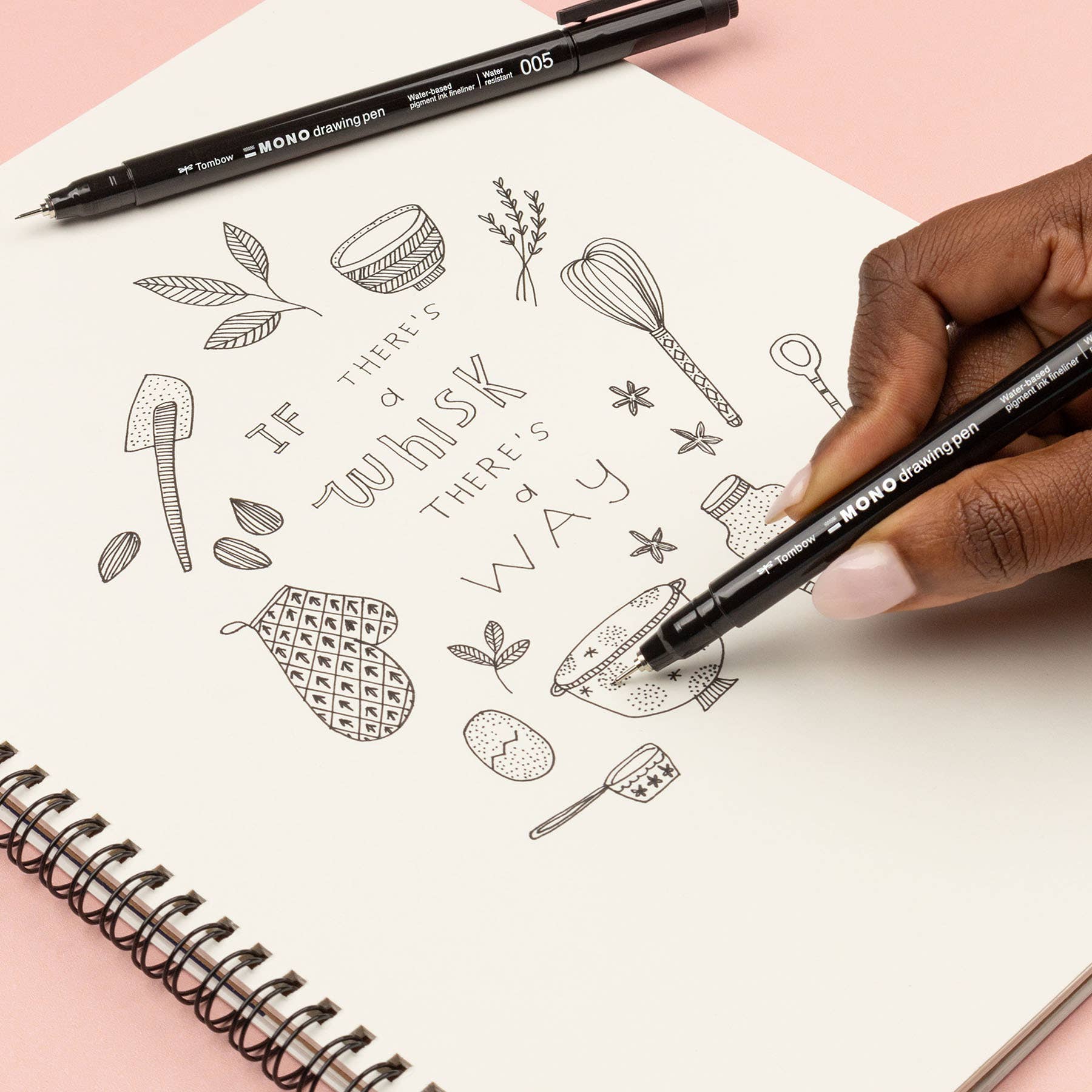 MONO Drawing Pen Bold Fineliner Set - 4 Fineliner mit verschiedenen Spitzen