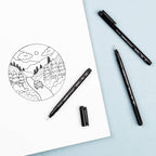 MONO Drawing Pen Bold Fineliner Set - 4 Fineliner mit verschiedenen Spitzen