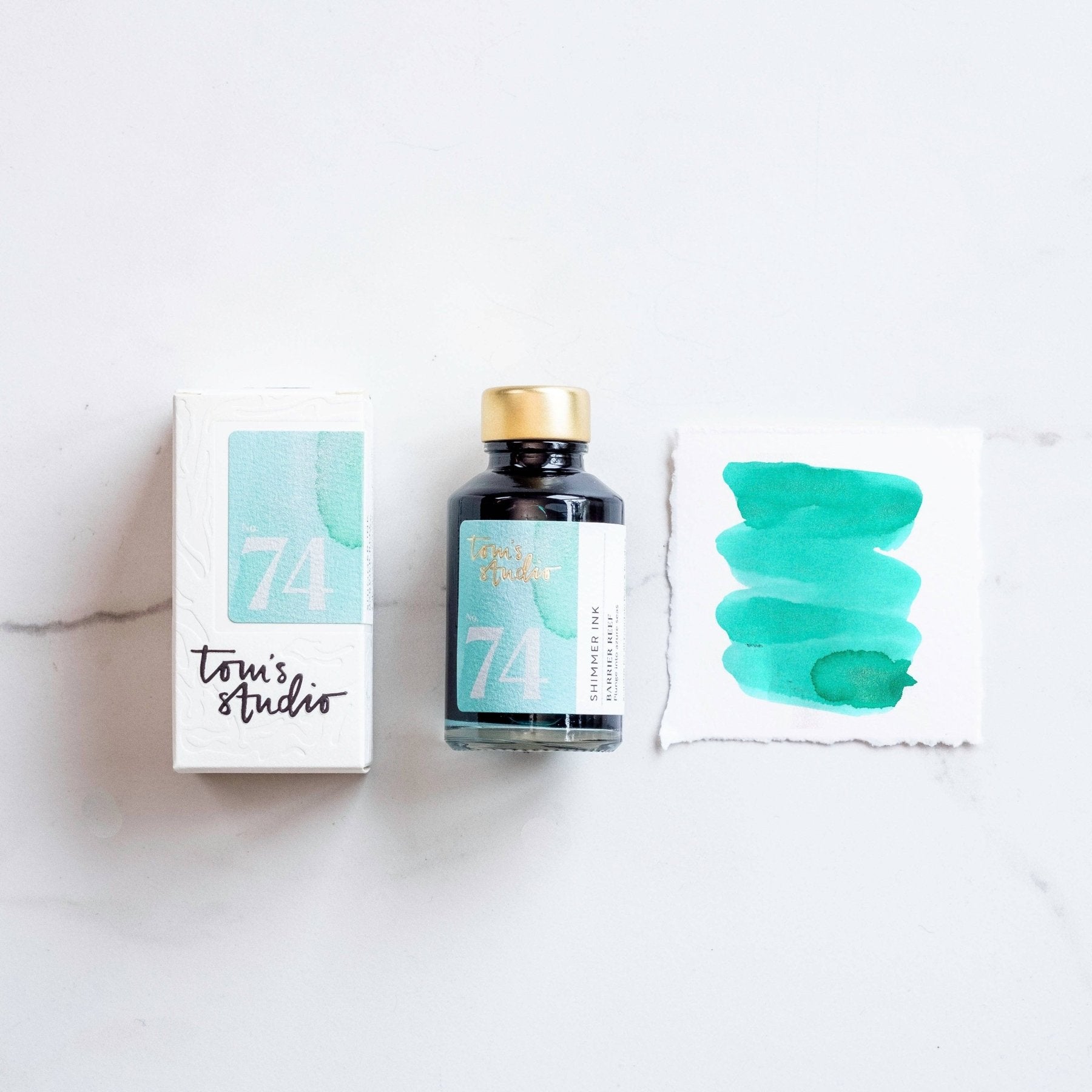Tom's Studio Schimmernde Tinte für Füllfederhalter – Barrier Reef, 50 ml - PenJoy