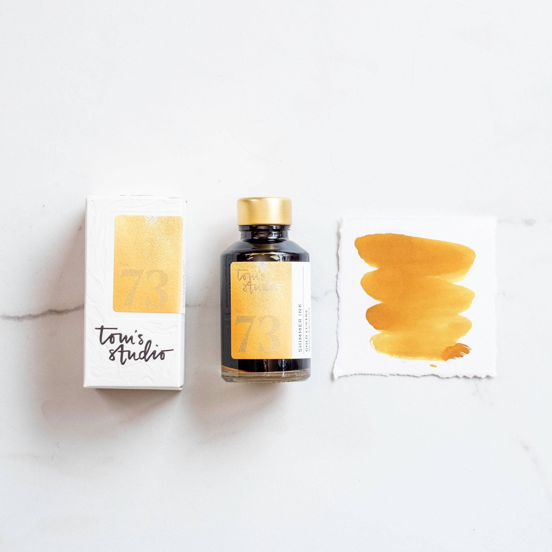 Tom's Studio Schimmernde Tinte für Füllfederhalter – Golden Lustre, 50 ml - PenJoy