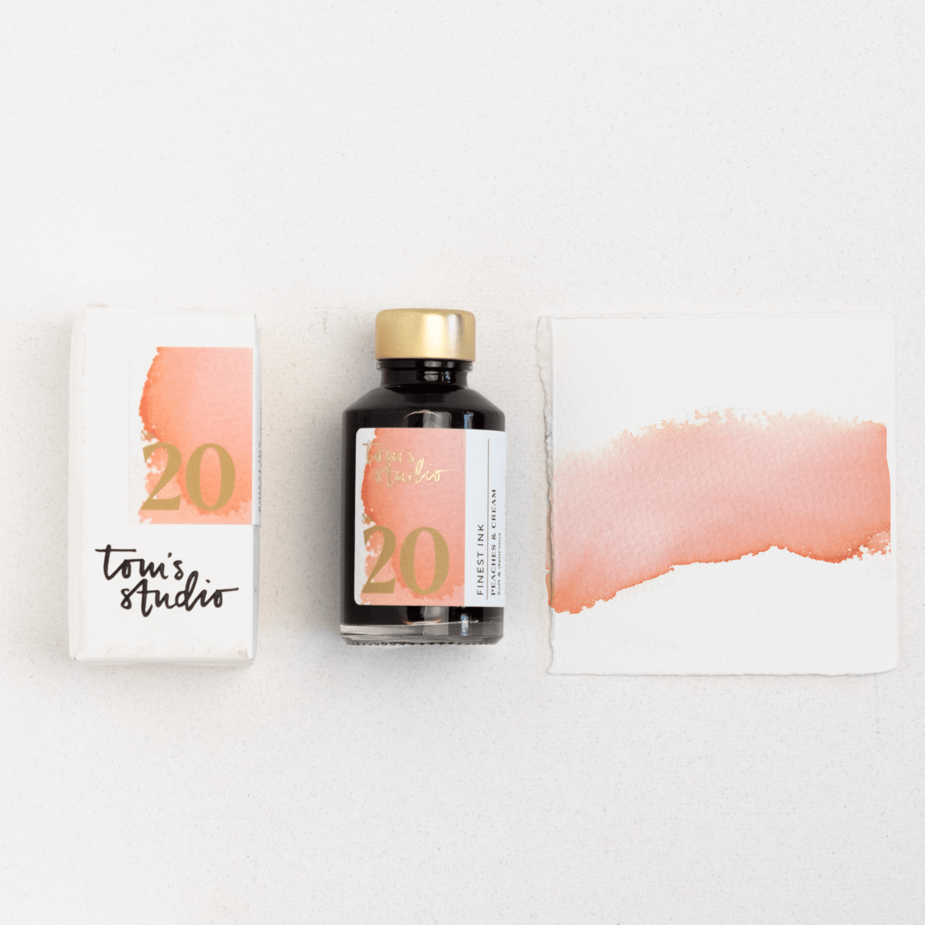 Tom's Studio Tinte für Füllfederhalter – Peach & Cream, 50 ml - PenJoy