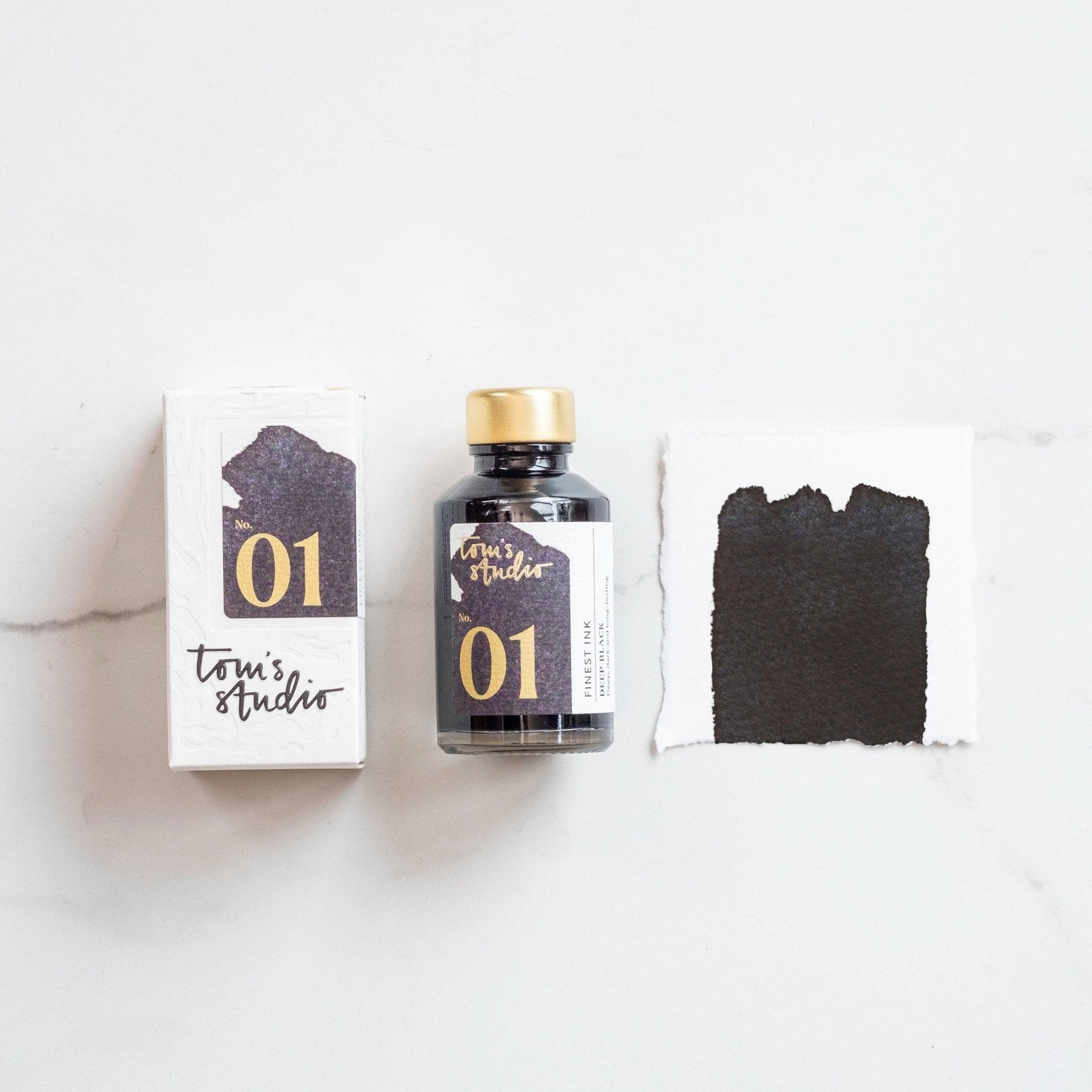 Tom's Studio Tinte für Füllfederhalter - Tiefschwarz, 50 ml - PenJoy