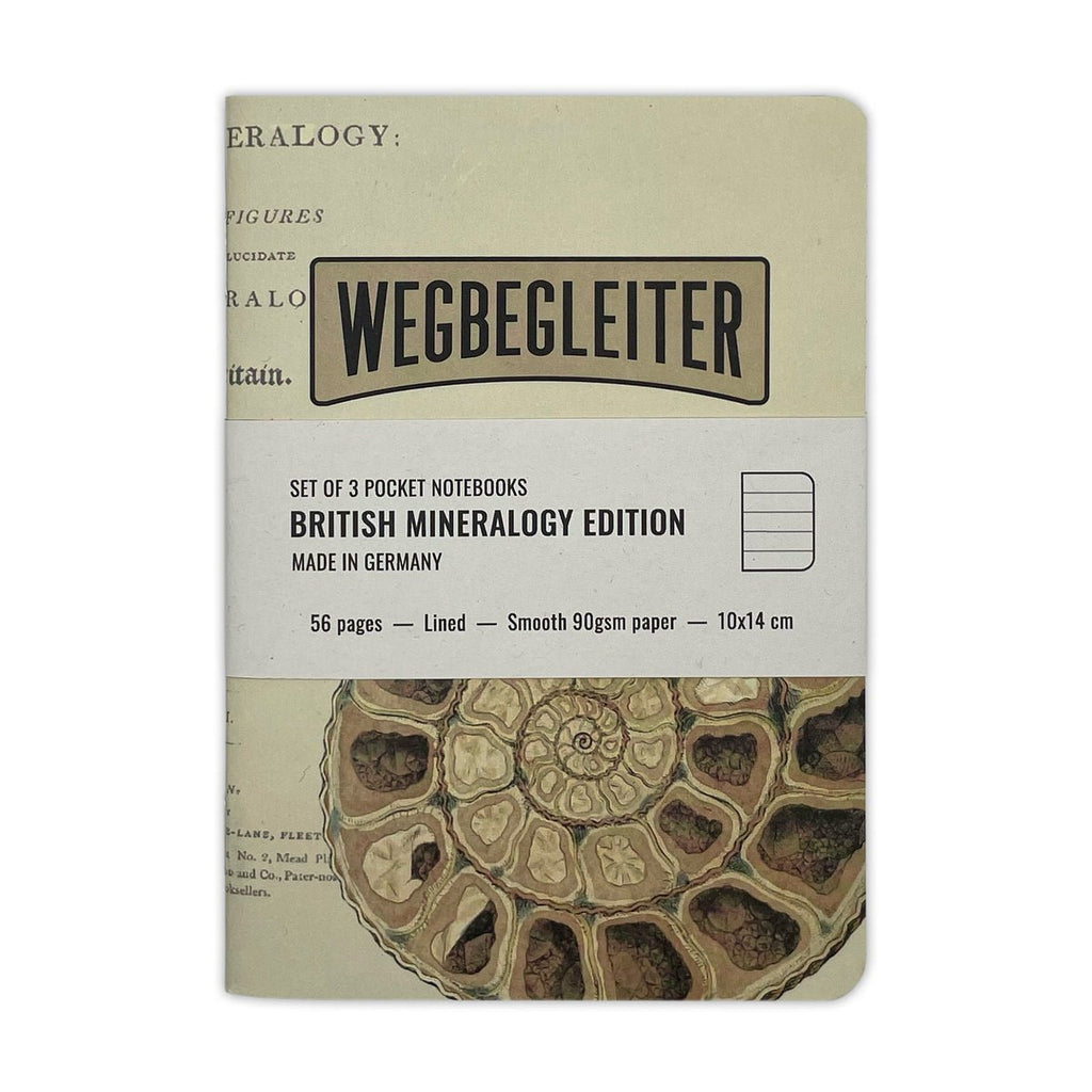 WEGBEGLEITER Set aus 3 Notizheften - British Mineralogy Edition - PenJoy
