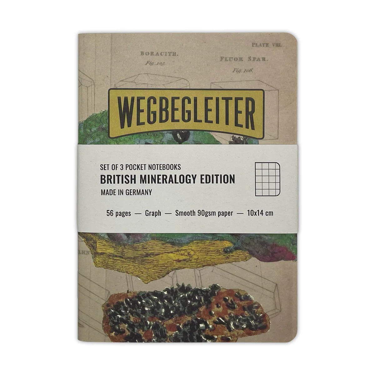 WEGBEGLEITER Set aus 3 Notizheften - British Mineralogy Edition - PenJoy